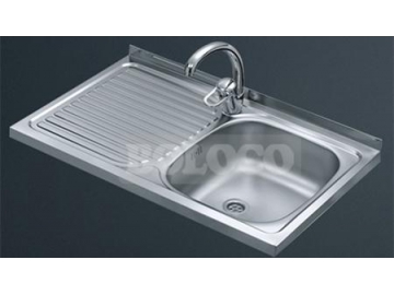 BL-834C Satin Finish Single Bowl Stainless Steel Kitchen Sink