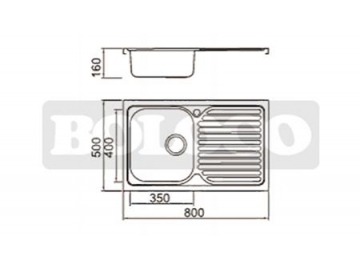 BL-834C Satin Finish Single Bowl Stainless Steel Kitchen Sink