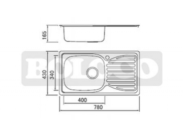 BL-905 Stainless Steel Drainboard Kitchen Sink