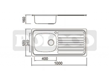 BL-928W Bright Annealed Finish Stainless Steel Kitchen Sink