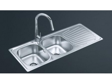BL-839 Satin Finish Double Bowl Stainless Steel Kitchen Sink