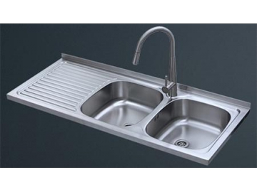BL-934 Double Bowl Satin Finish Stainless Steel Kitchen Sink