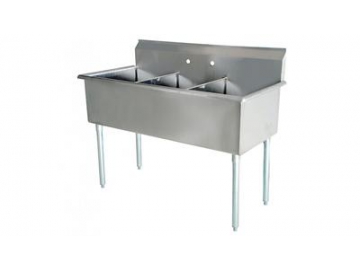 Three Compartment Stainless Steel Kitchen Sink