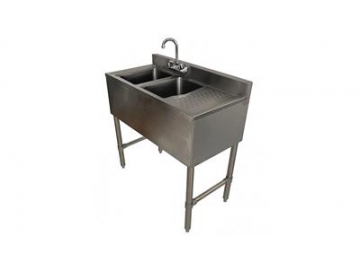 Two Bowl Stainless Steel Bar Sink