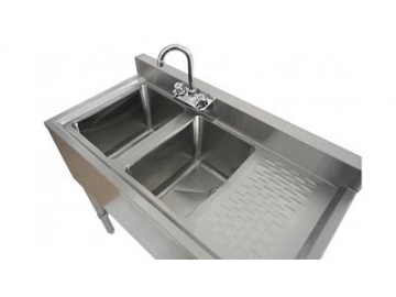 Two Bowl Stainless Steel Bar Sink