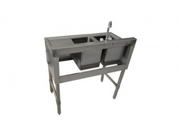 Two Bowl Stainless Steel Bar Sink