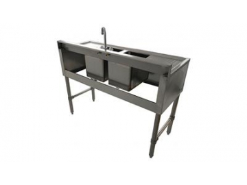 Two Bowl Stainless Steel Bar Sink