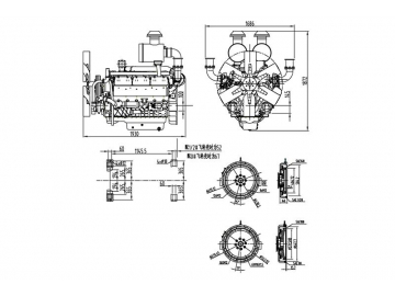 SYG266TAB68 Standy Power 680KW 12-Cylinder Diesel Engine