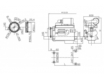 SYG258TAB51 Standy Power 510KW 12-Cylinder Diesel Engine