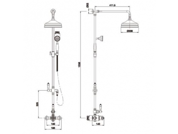 Anti-scald Chrome Thermostatic Mixer Shower Valve