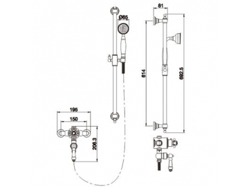 Anti-scald Chrome Thermostatic Mixer Shower Valve