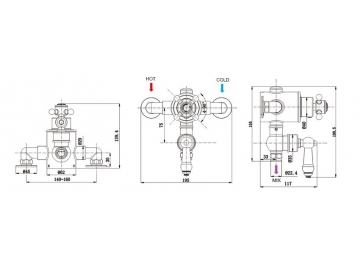 Anti-scald Chrome Thermostatic Mixer Shower Valve