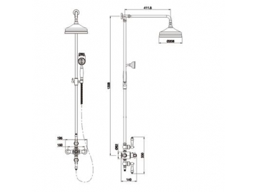 Anti-scald Chrome Thermostatic Mixer Shower Valve