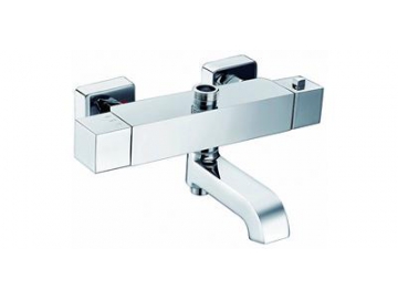 Zinc Alloy Handle Chrome Thermostatic Mixer Shower Valve