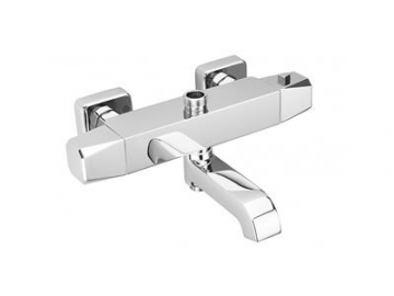 Zinc Alloy Handle Chrome Thermostatic Mixer Shower Valve