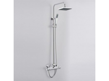 Chrome Thermostatic Mixer Shower Valve (for 9 Inch Overhead and 3 Inch 5-Function Handheld Shower System)