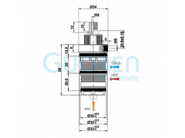 Plastic Thermostatic Cartridge