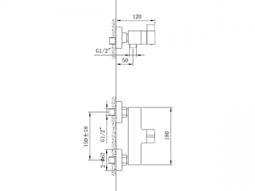 Exposed Shower Mixer, FB7063