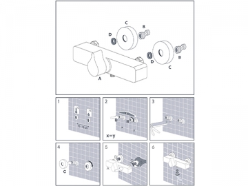 Exposed Shower Mixer, FB7063