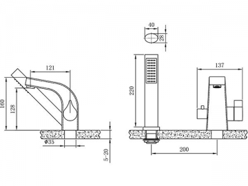 Exposed Basin Mixer, FL7080