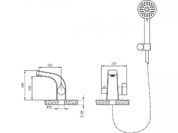 Exposed Basin Mixer, FL7080B