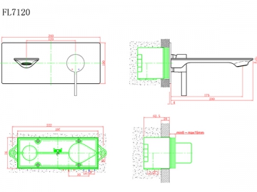 Concealed Basin Mixer, FL7120