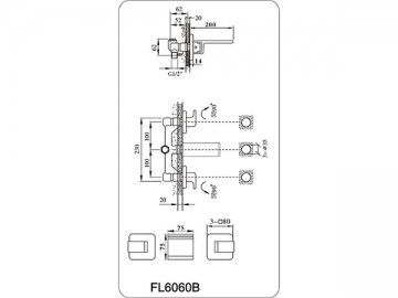 Concealed Basin Mixer, FL6060B