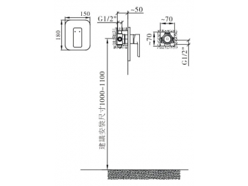 Concealed Shower Mixer, FB6339