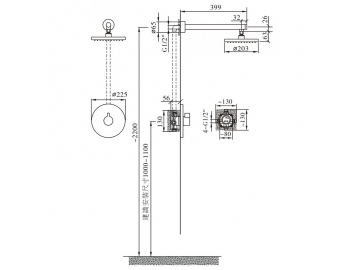 Concealed Shower Mixer, HA6139