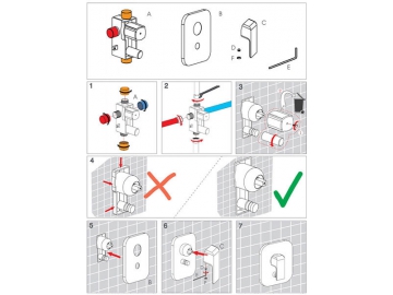 Concealed Shower Mixer, FB6336B