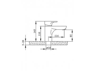 Exposed Basin Mixer, FL6110