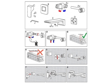 Concealed Basin Mixer, FL6080B