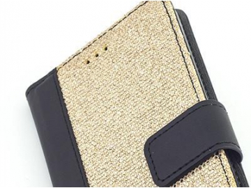 Glitter Fabric Shockproof Wallet Phone Case for LG K8 2017