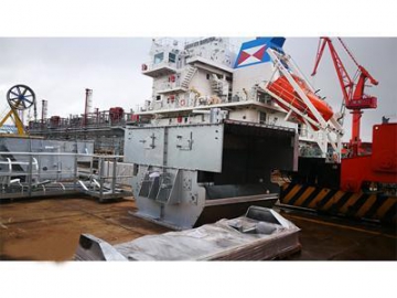 Self-Unloader Bulk Carrier Discharging Conveyor