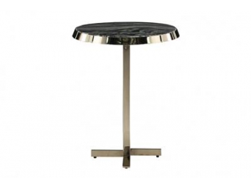 Round Marble Top Side Table