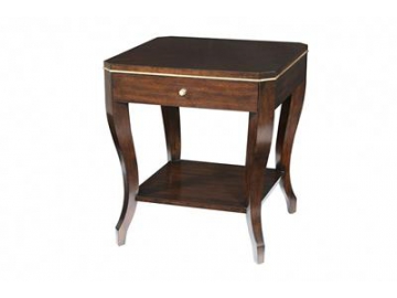 Square Wood Corner Table