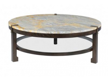 Marble Top Wood Coffee Table