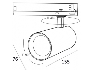 C3 Series LED Track light with Modular Driver and Track Adapter Combined