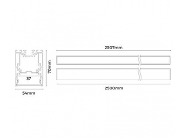 LS5470  Linear LED Light Fixture, LED Strip Light Aluminum Profile
