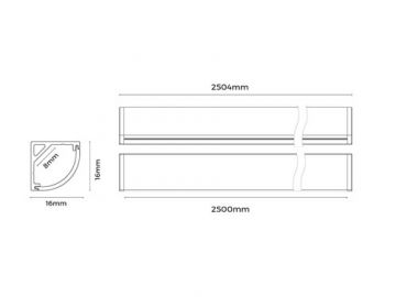 LG1616C  Corner LED Light Fixture