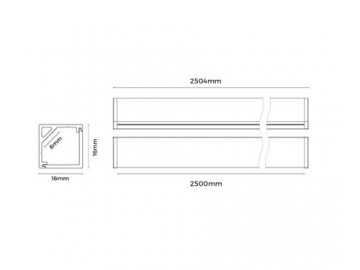 LG1616K  Corner Lighting Fixture