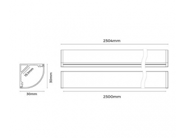 LG3030C(B)  Corner LED Light Fixture