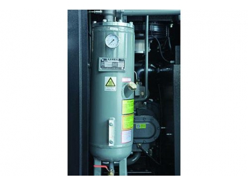 Two Stage Rotary Screw Air Compressor with Single Permanent Magnet Motor Drive