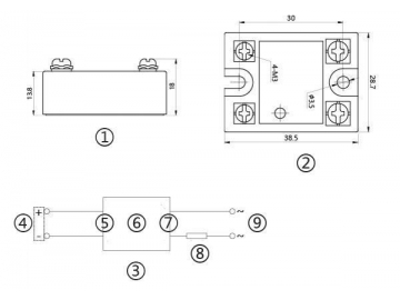 NNG5-1/032F-38 DC-AC 5A-15A Single Phase Solid State Relay