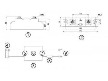 NNG1A-1/032F-38 DC-AC 60A-150A Single Phase Solid State Relay