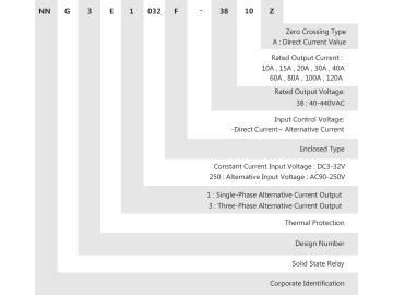 NNG3E-1/032F-38 DC-AC 10A-120A Single Phase Solid State Relay