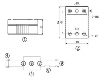 NNG3E-1/250F-38 AC-AC 10A-120A Single Phase Solid State Relay