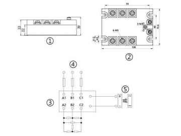 NNG1F-3/005F-38 DC-AC 10A-40A Three Phase Solid State Relay