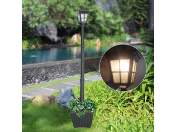 Outdoor LED Post Light with Cast Aluminum Planter, ST4311AHP-A LED Light