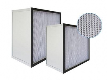 HEPA filter with clapboard